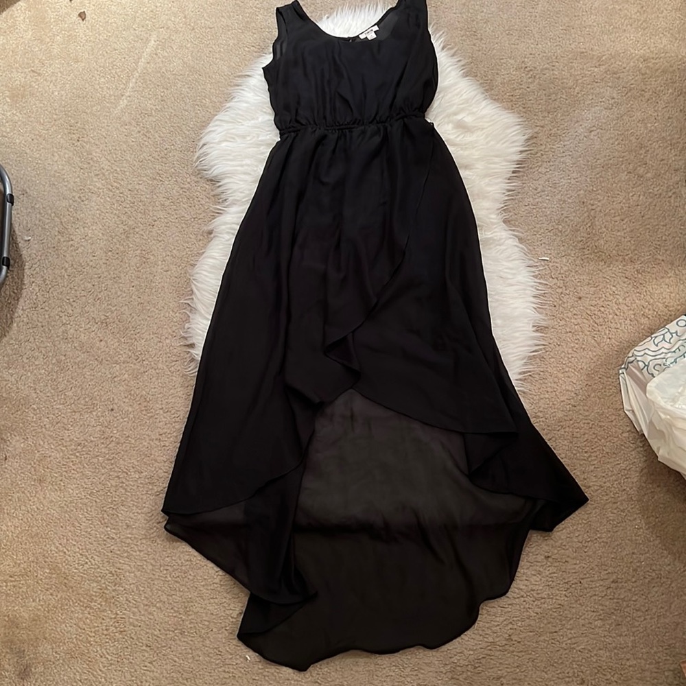 Black high low dress